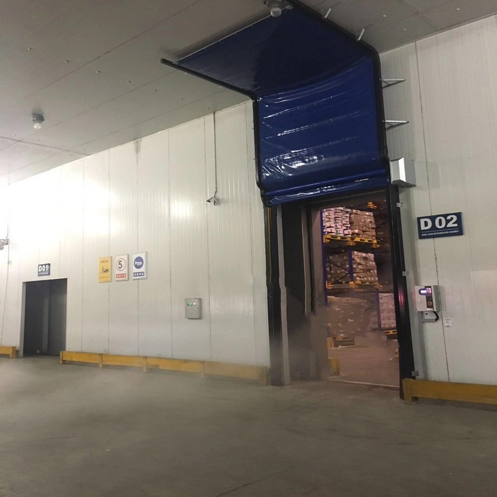 Industrial Automatic PVC Fabric Thermal Insulated Freezer Room High Speed Fast Acting Overhead Rapid Rise Performance Roll up Doors for Cold Storage Warehouse