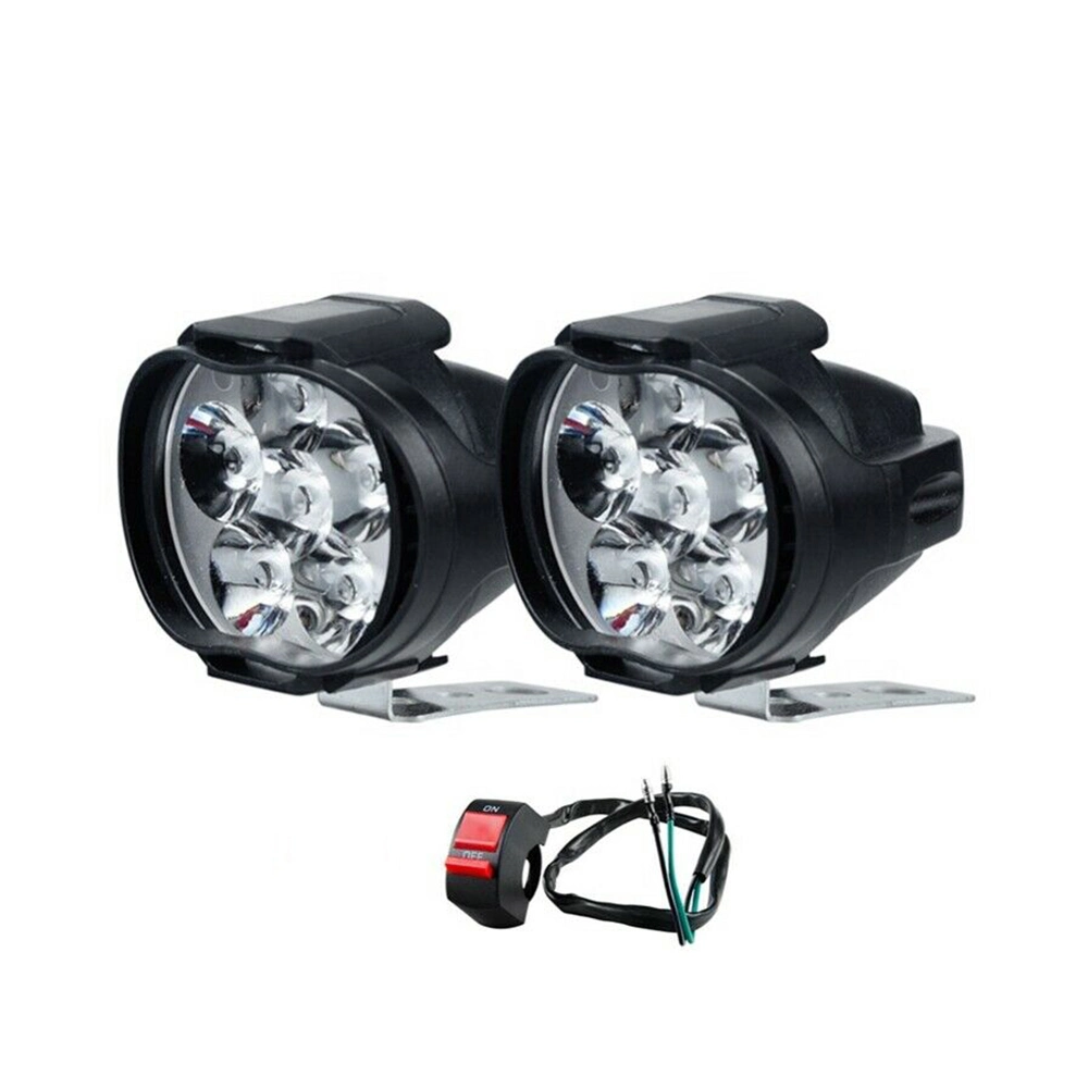 Motocicletas Faro de LED blanco 6500K Super brillante luz de foco de trabajo de 6 LEDS Antiniebla Moto 1200LM luces LED de Moto