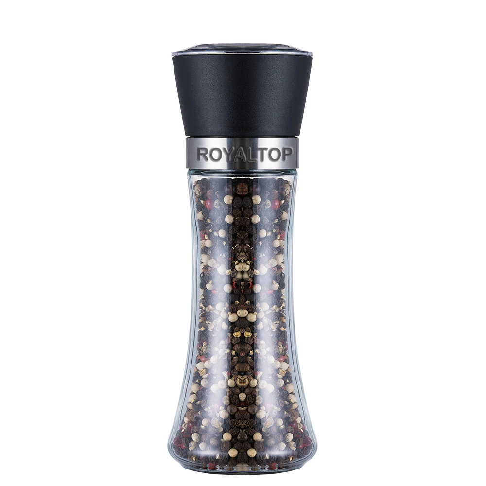 Pepper Grinder Mill Plastic Glass Salt Herb Spice Hand Manual Pepper Mill Cooking BBQ Seasoning Mills Kitchen Tools