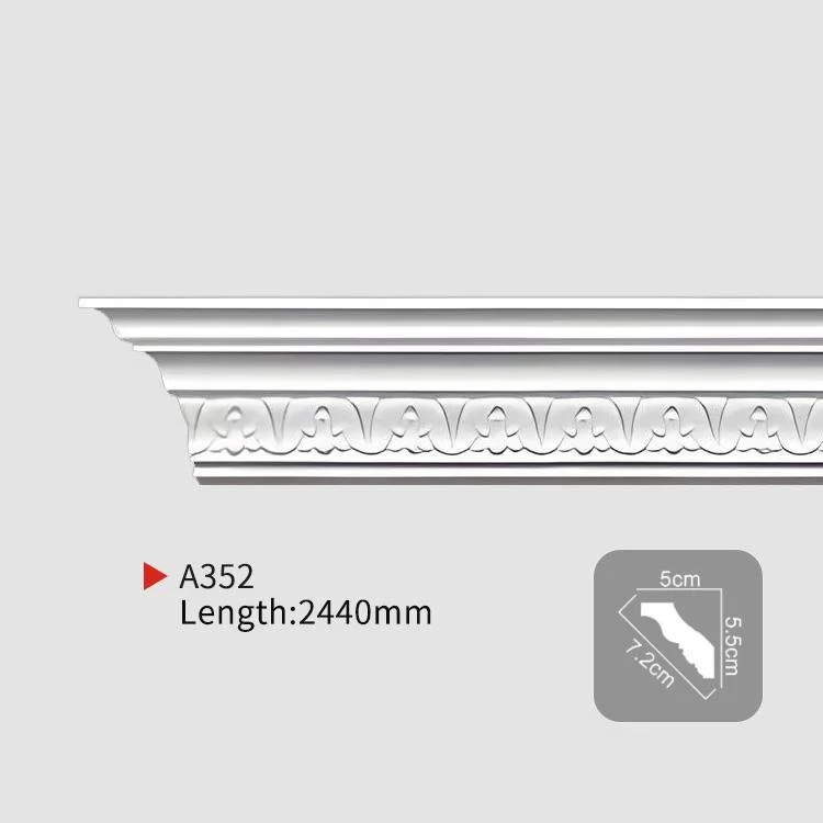 High quality/High cost performance  PU Carved Corner Cornice Ceiling Frame for Home Decoration