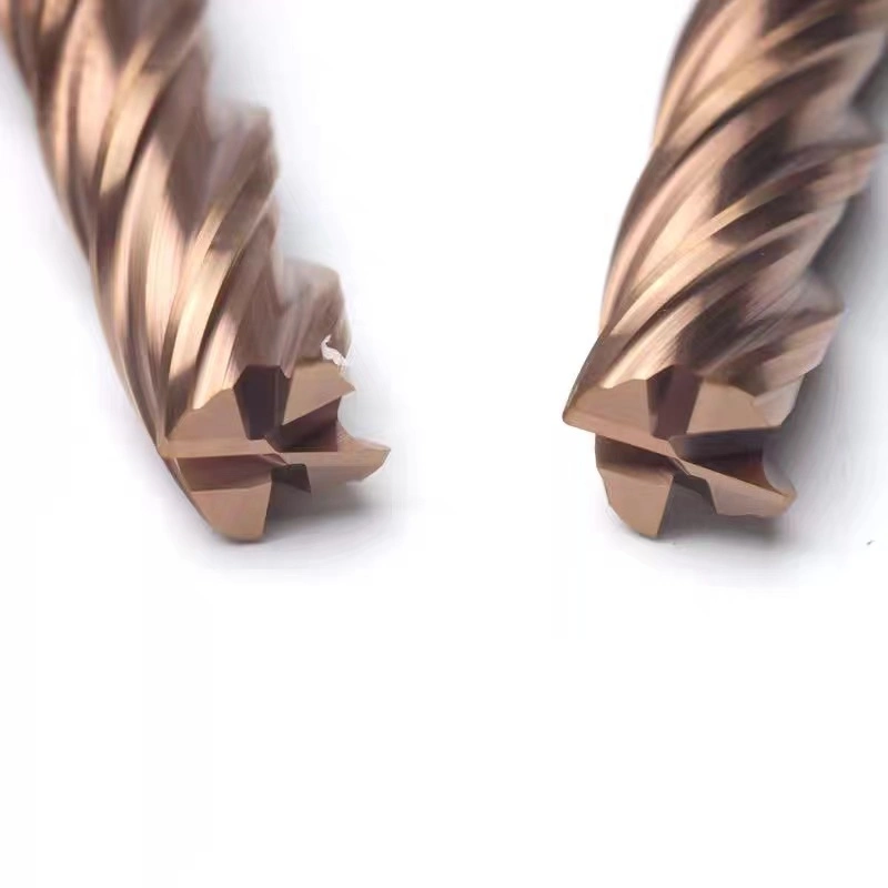 Wyk Carbide CNC Corner Radius End Mill Tools Cutter Cobalt Oxide Milling Cutter 4-Blade Bronze Round Nose Knife Carbide Corner Radius Milling Cutters