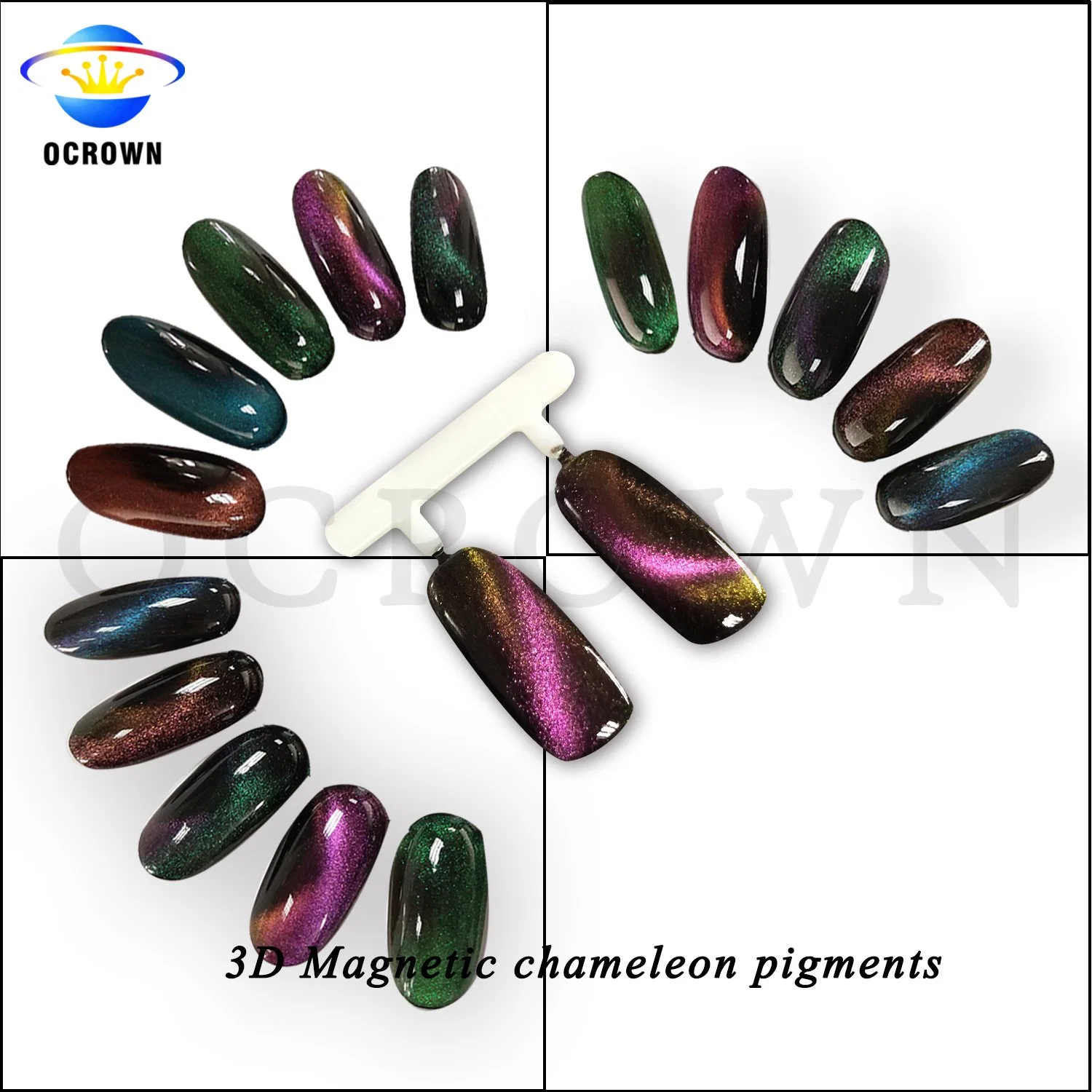 Hot Sale 3D Cat Eye Pigment Chameleon Effect Magnetic Powder for Nails