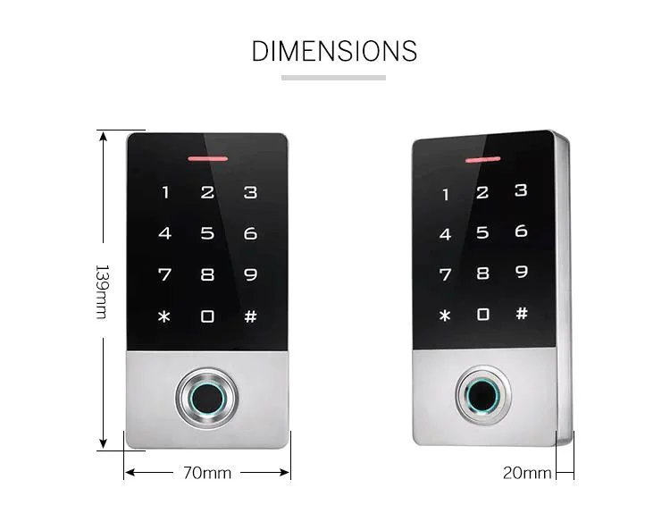 Back Light LED Keyboard Access Control Dk-9520 Single Output Apo Keypad Code Door Controller Face Plate Use Cheap Steel Indoor