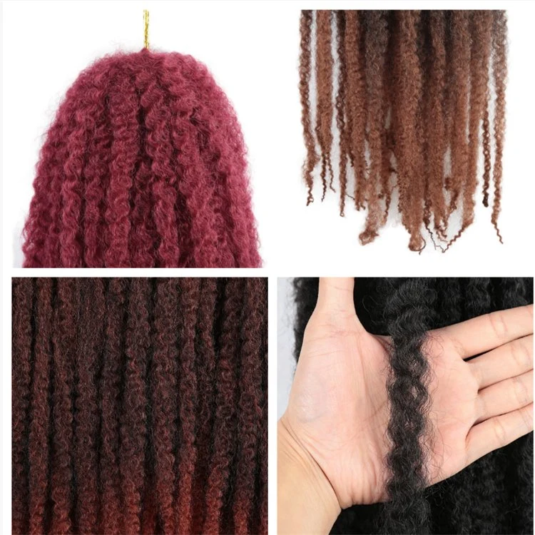 24inch Marley Geflecht Häkelhaar Lockendes Afro Spring Twist Synthetisch Erweiterungen