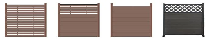 Outdoor Wooden Vinyl Panel Balcony Door Slat Composite Garden WPC Privacy Fence Board