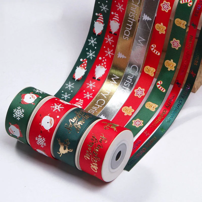 Factory Direct Christmas Decoration Ribbon Wholesale Flower Gift Box Edge Decoration Ribbon