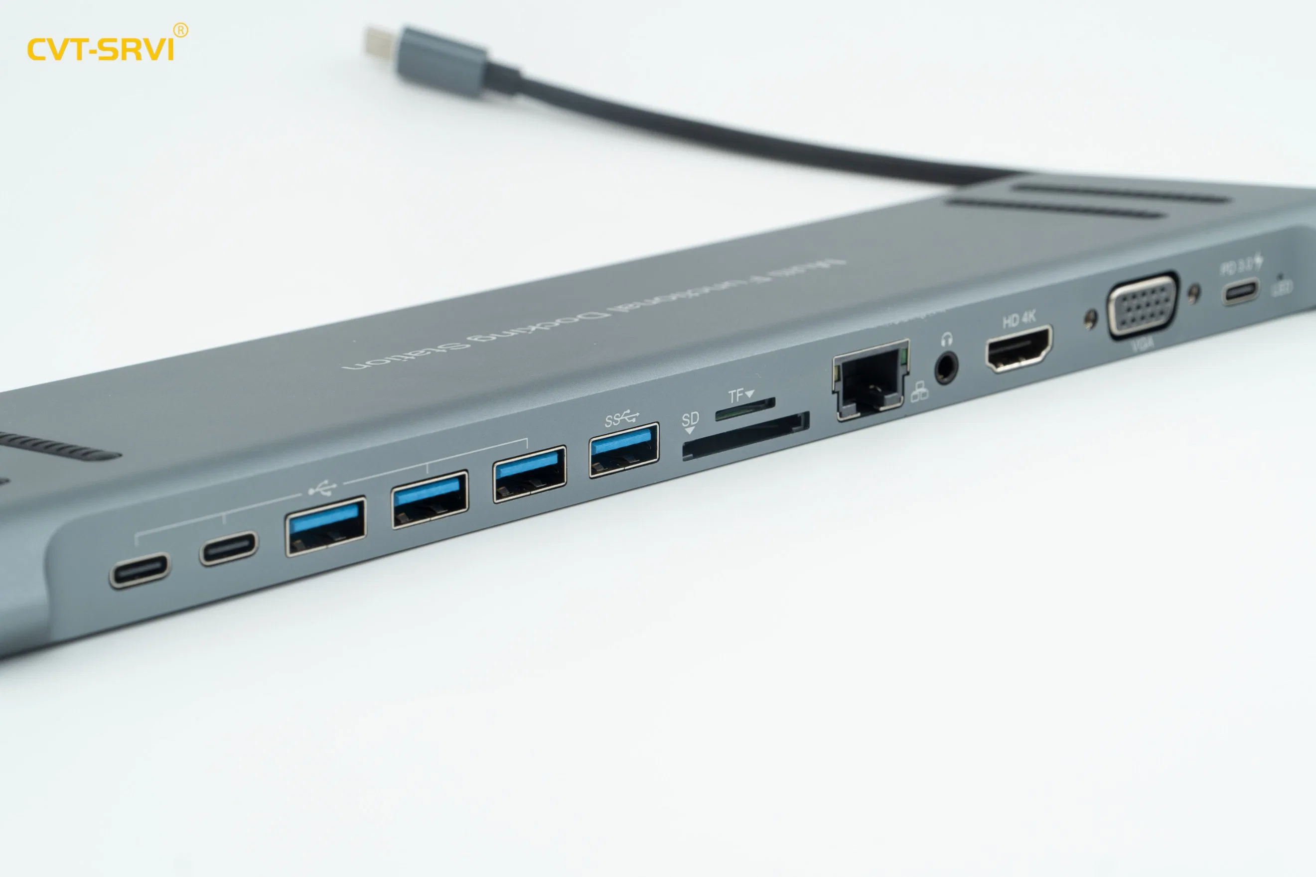 14 en 1 USB 3.0 multifuncional tipo C Hub Estación de acoplamiento con 4K 30Hz