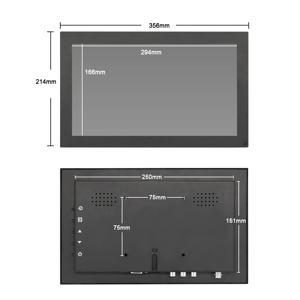 IPS de 13,3 pulgadas de pantalla LCD TFT Monitor con carcasa de metal