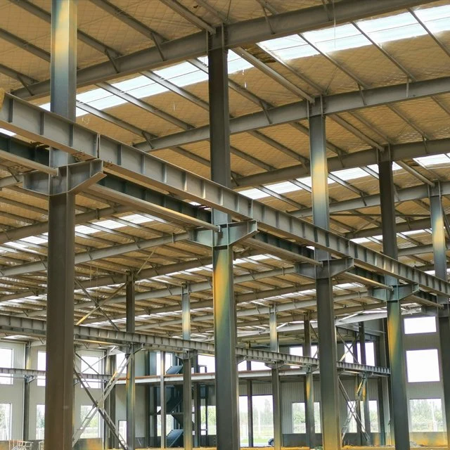 Projet de construction préfabriquée en acier haute résistance en forme de H pour Atelier d'entrepôt industriel