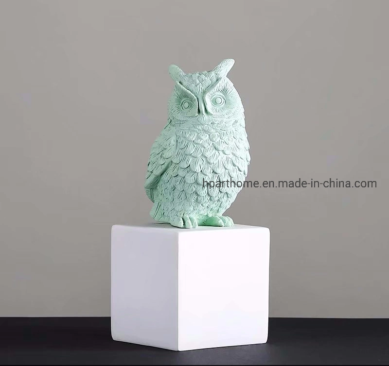 Polyresin Office Gift Resin Night Owl Ornaments Table Decoration