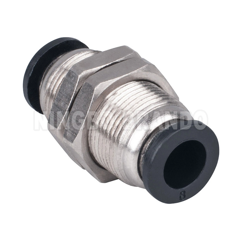 PMM Bulkhead Union Push In Tube Quick Connect Pipe Plastic Pneumatic Hose Fitting 4mm 6mm 8mm 10mm 12mm M5 M6 M12 M14 M16 M18 M20