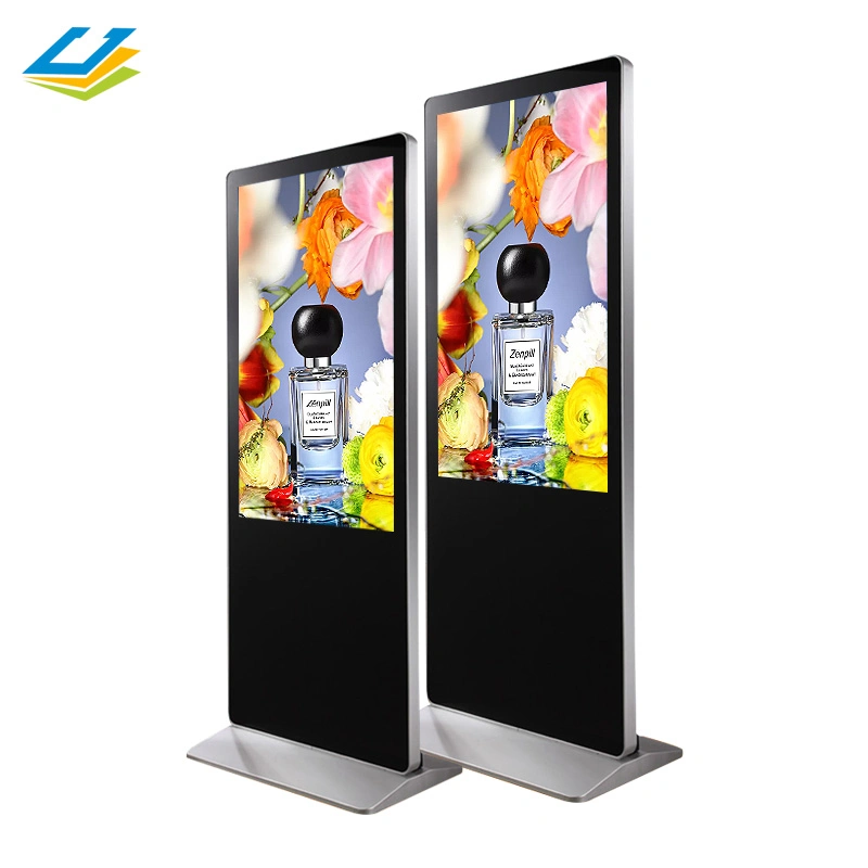 Standfläche für Innenräume 43 Zoll LCD-Werbedisplay Touch Interactive Bildschirme Anzeigenkiosk Eigenständige Digitale Werbemaschine