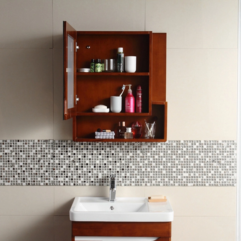 Wall-Mounted Modern Style Solid Wood Bathroom Cabinet