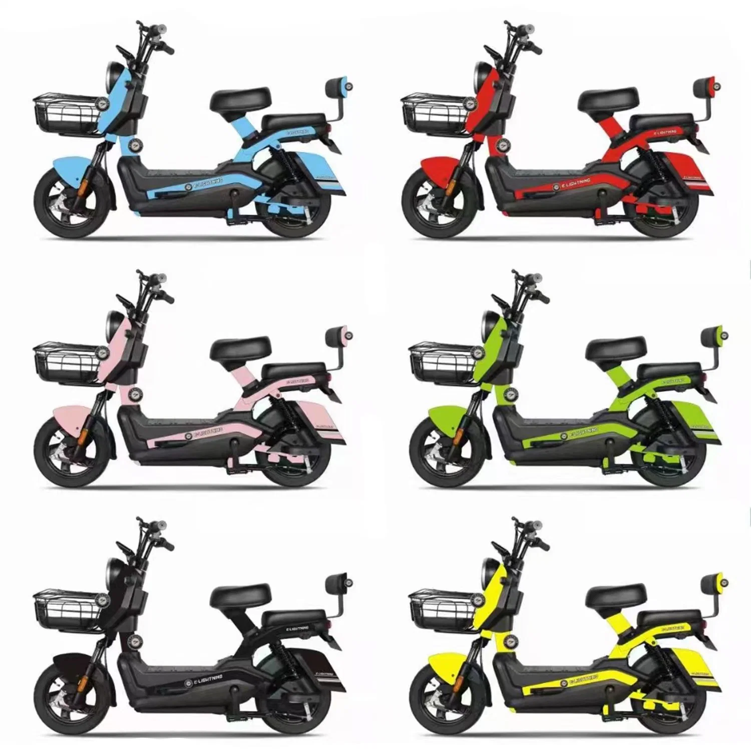 400W CKD SKD Scooter eléctrico con pedales freno de disco eléctrico Bicicletas