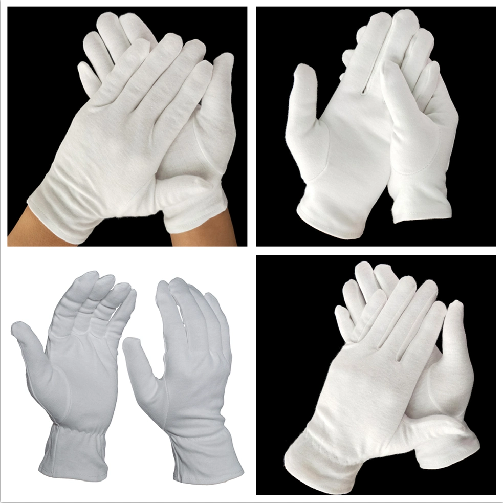 Custom Size Samll 3-8 Years Old White Cotton Gloves for Kids