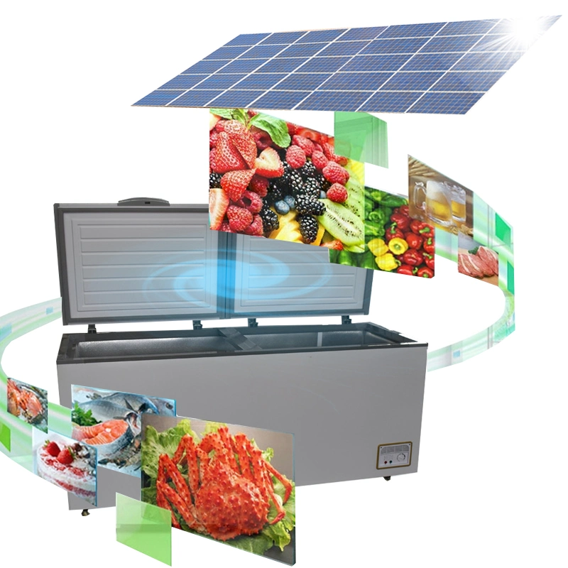 Commercial Horizontal Top Folding Doors Solar Refrigeration 12V DC Solar Refrigeration Equipment