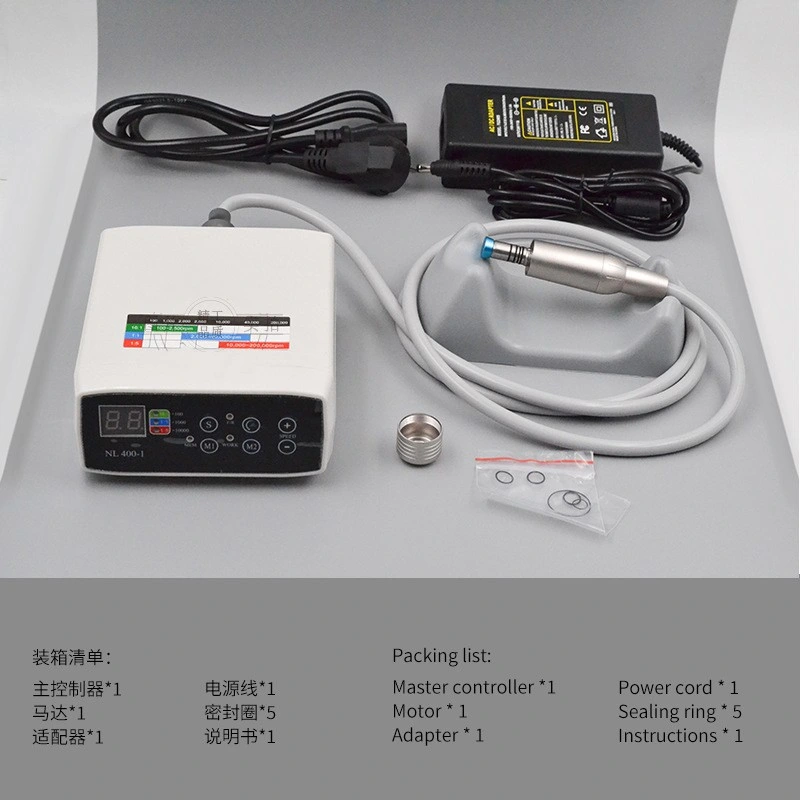 Dental Electric Micro Motor Internal Spray with 1: 5 Increasing High Speed Handpiece Portable Dental Brushless Micromotor