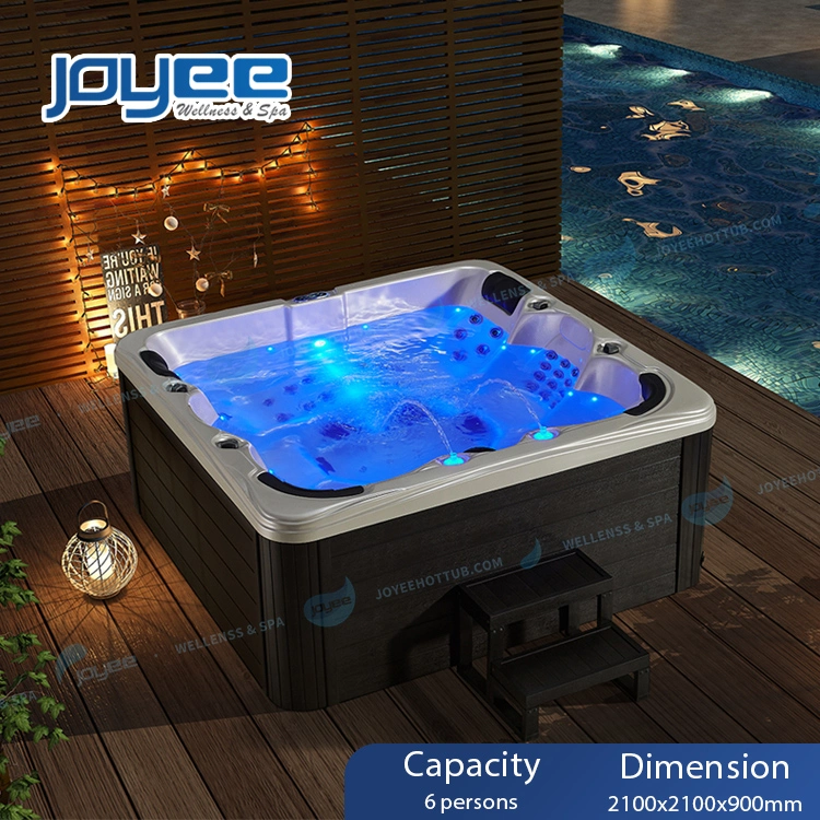 Joyee independiente Jardín 6 personas, la bañera de hidromasaje Jacuzzi al aire libre spa masaje