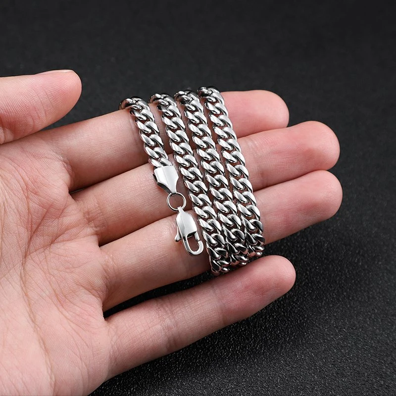 Stainless Steel Necklace Hip Hop Jewelry Silver 925 Fashion Polish Chain