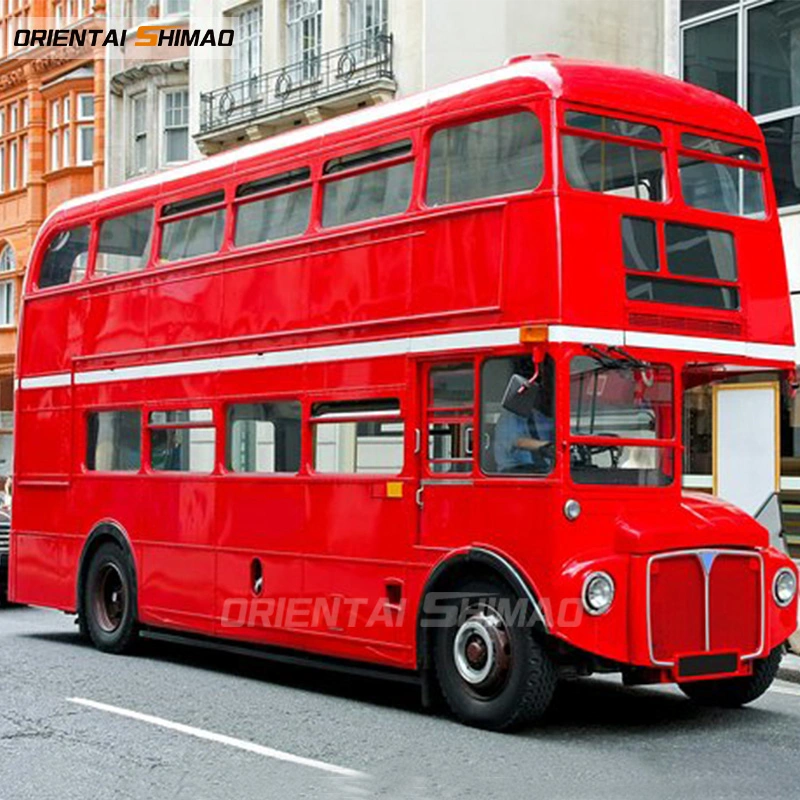 La reputación de alta durabilidad Mobile Double Decker Bus camión de la comida del restaurante