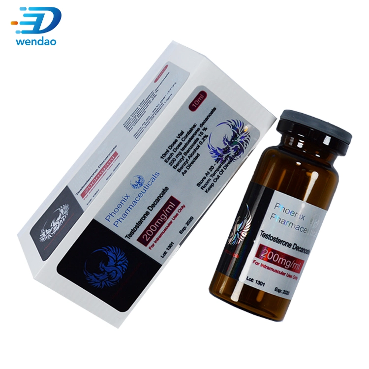 Factory Price Muscle Man Steroid OEM 10ml Vial Steroid Packaging Label Box, Custom Logo Plastic Bottle Label