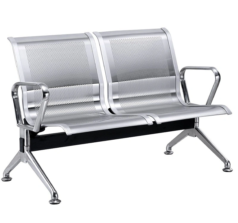 Two Seater Modern Metal Furniture Public Chair Airport Hospital Lobby Seat with Tea Table