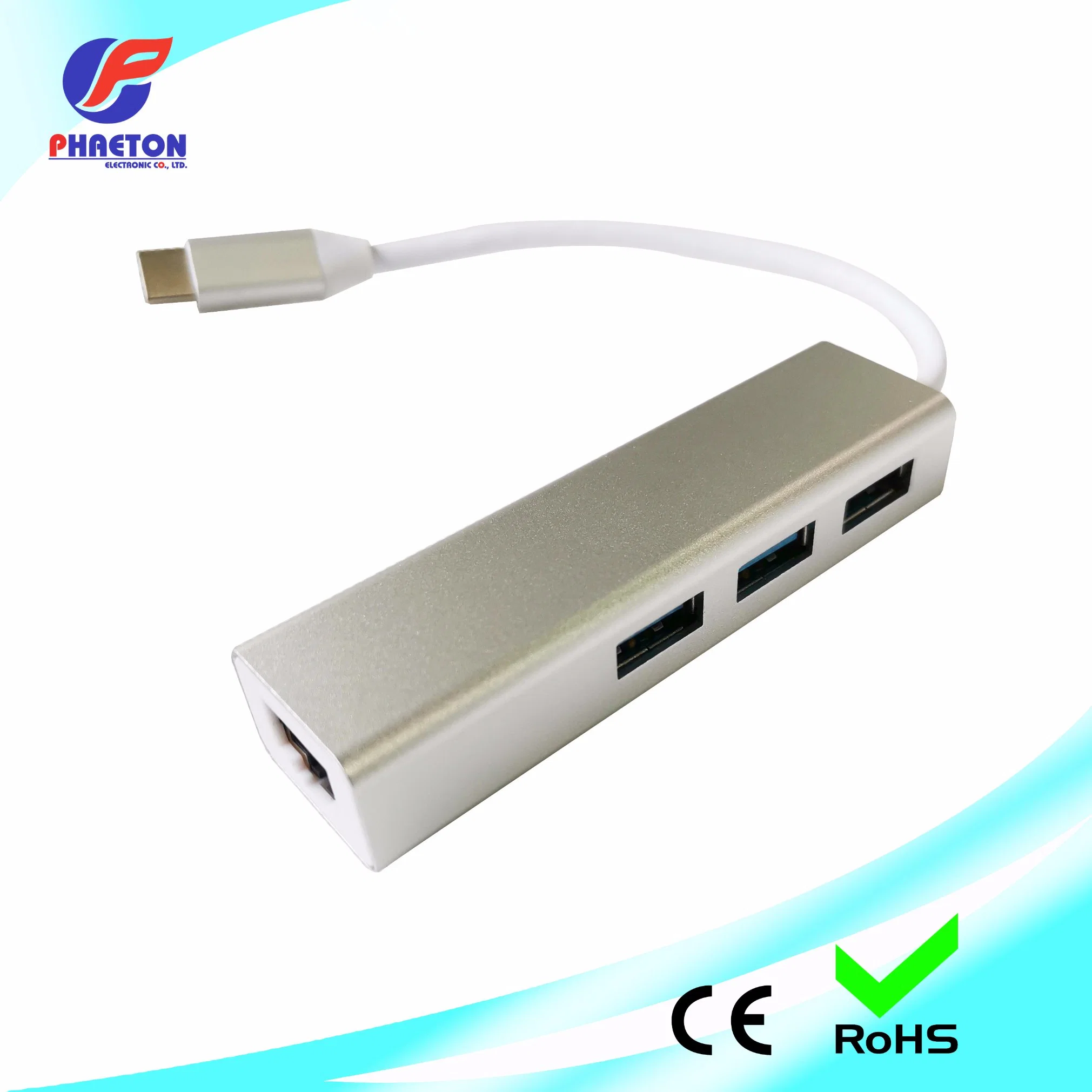 Type-C to RJ45 3 USB 3.0 Adapter Type C to 3 USB3.0 Hub