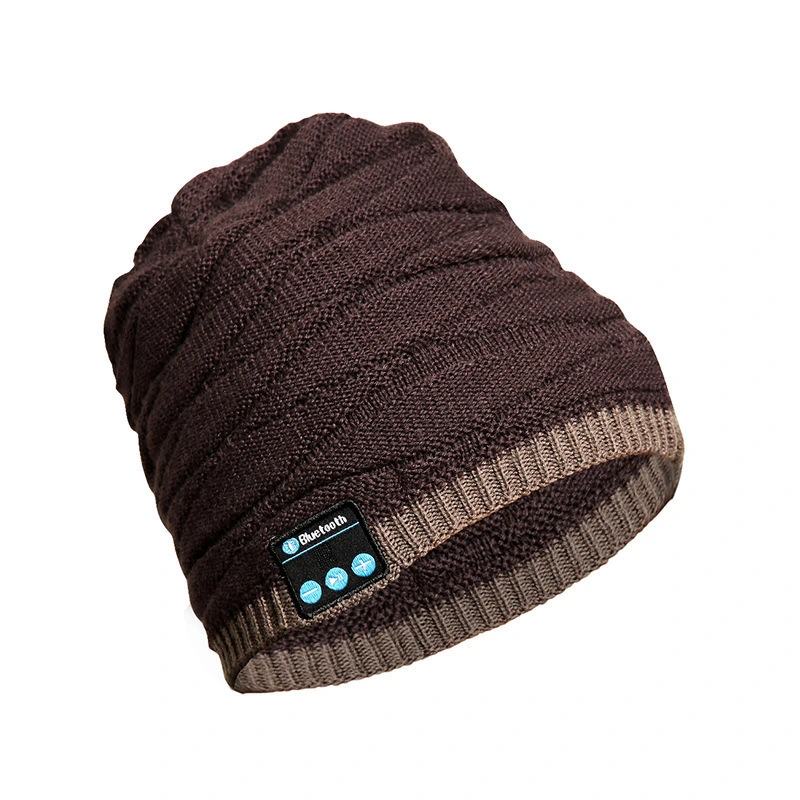 Sombrero suave con altavoces estéreo auriculares inalámbricos Hat Música Invierno Gorro de punto inalámbrico micrófono manos libres para hombre Mujer Bluetooth Beanie Bl13884