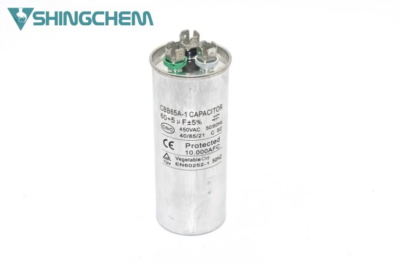 Cbb65 AC Motor Run Polypropylene Film Capacitor with Aluminum Case