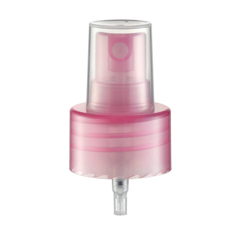 Transparent Pink Fine Mist Sprayer Pump 24/410 for Bottle with Smooth Closure