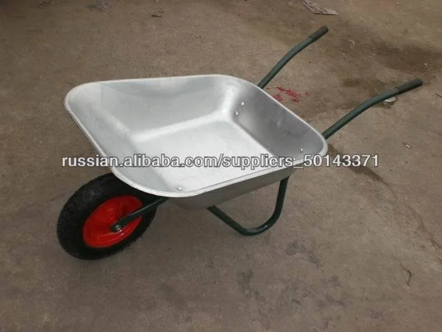 Beliebte Gebäude Gartenbau Verzinkte Tray Schubkarre Wb6204 für Russland Markt