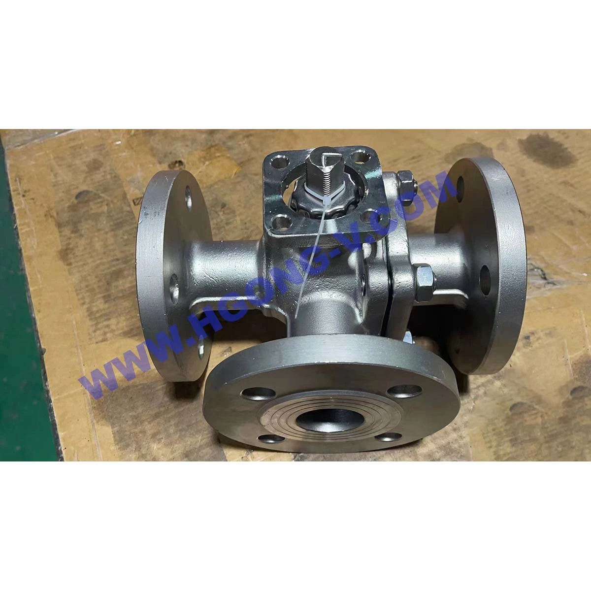 DIN/API Q41f Pneumatic 2PC Stainless Steel Wcb PTFE Seat Forged Flange Ball Valve for Gas