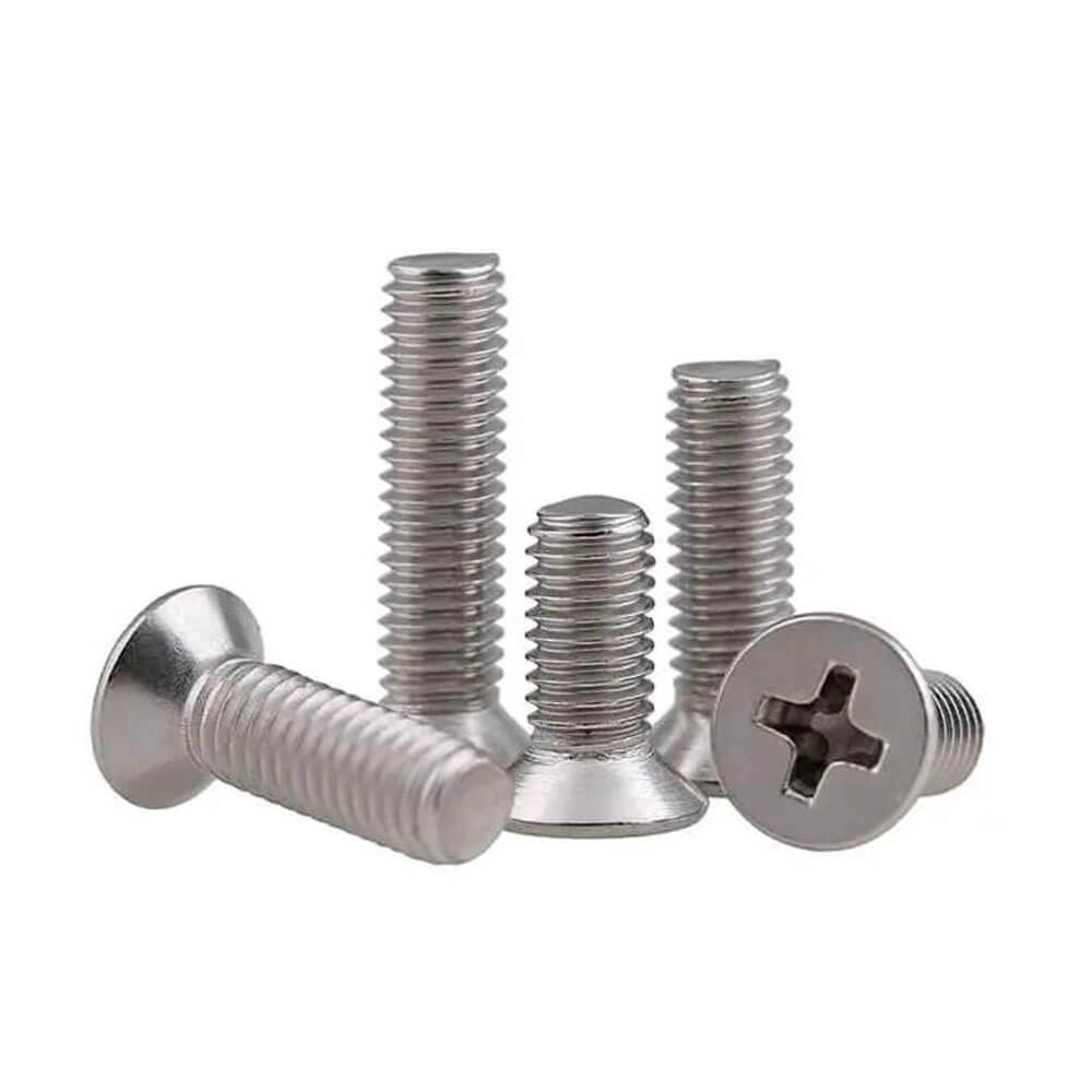 DIN965 Metric Flat Countersunk Csk Head Phillips Drive Cross Recessed M2X3.5 A2 Stainless Steel SS304 SS316 Machine Screw