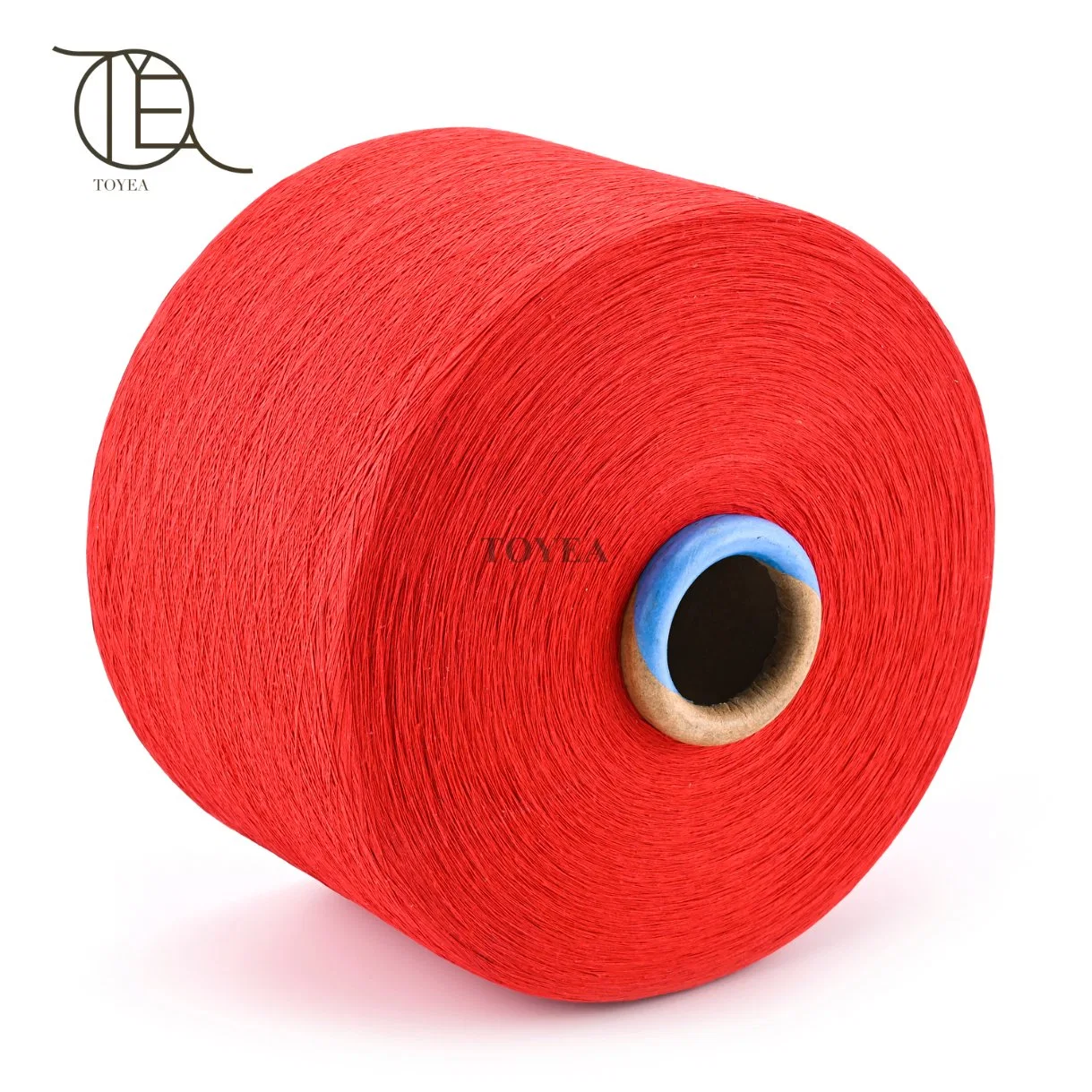 Ne20 Bright Red Open End Recycle Regeneration Cotton Polyester Knitting Dyed Yarn