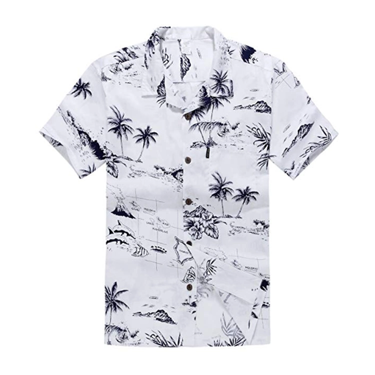 Full Print Men's Shirt Button up Short Sleeve Shirt and Shorts Sets Matching Breathable Fashion Casual Hawaii Shirt Man