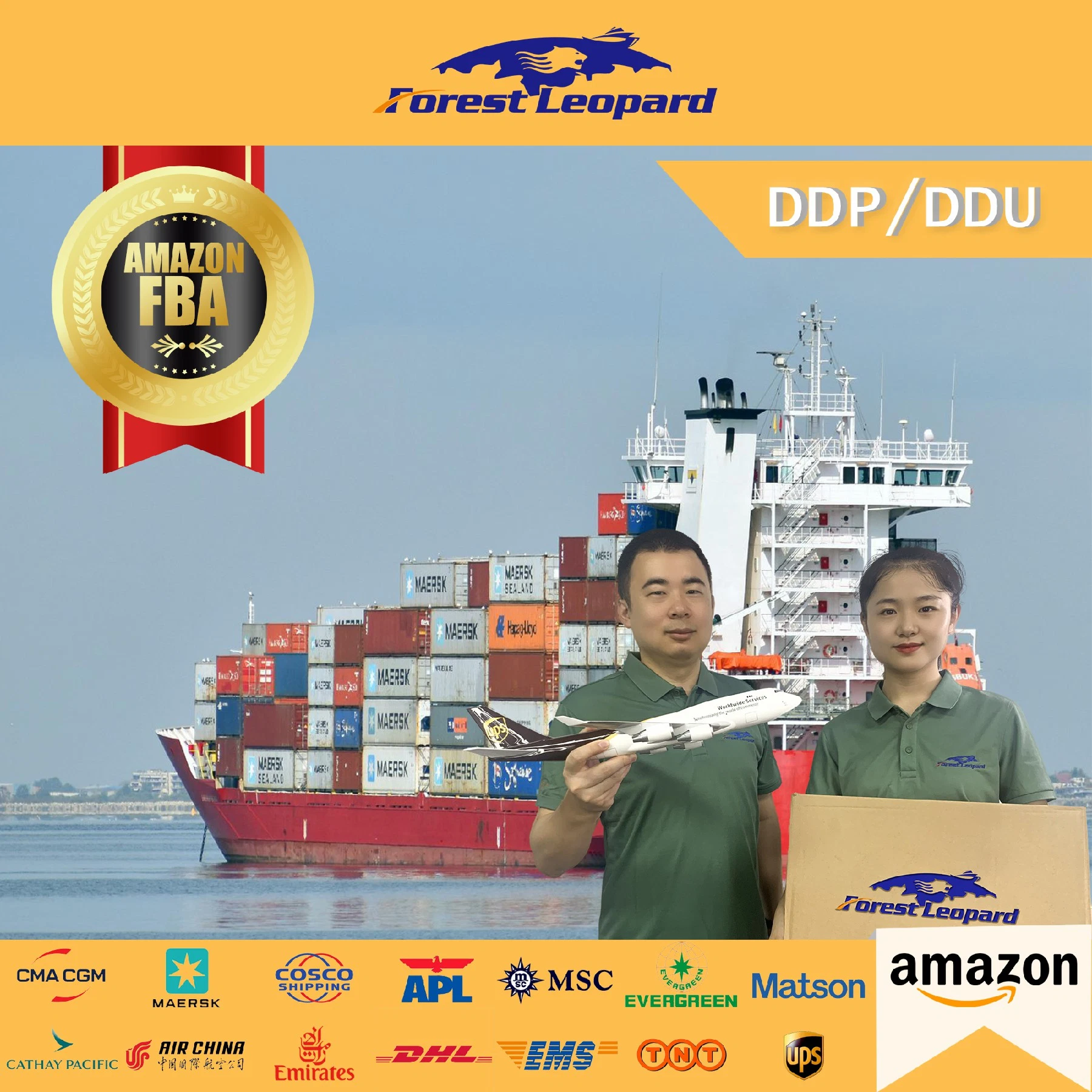 Transitaire professionnel expédition maritime le transitaire de Zhongshan vers l'Allemagne UE DDP LCL Amazon Expédié par Amazon