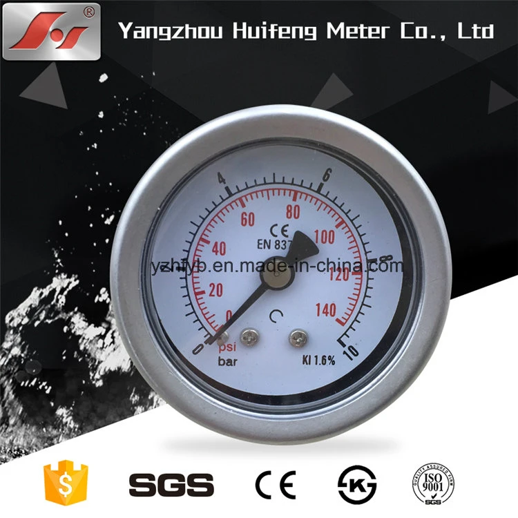 50mm 63mm DIN Style All Stainless Steel Liquid Filled Laser Welding Pressure Gauge En 837-1