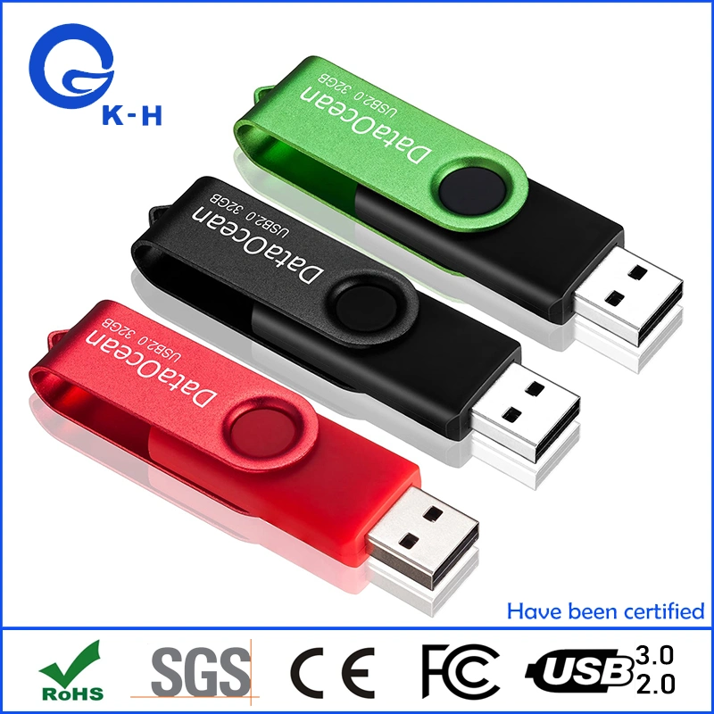 Metal Swivel 4GB 8GB 16GB Flash Drive Key 2.0 3.0