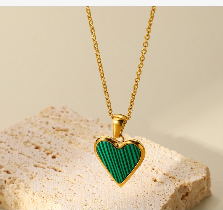 Emerald Fashion Titanium Steel Women Europe Simple Necklace