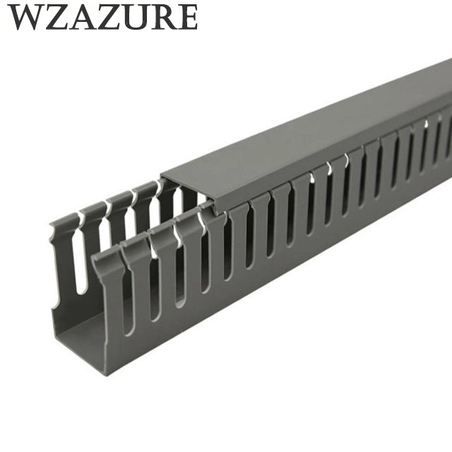 Slotted Type Fire Resistant Cable Wire Duct Perforated PVC Slotted Cable Trunking for Safety Using