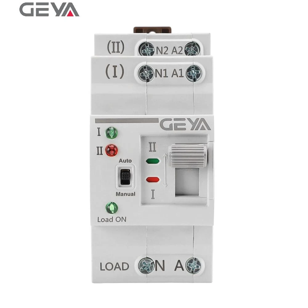 Geya 2p Dual ATS Automatic Transfer Switch Changeover Switches DIN Rail Type