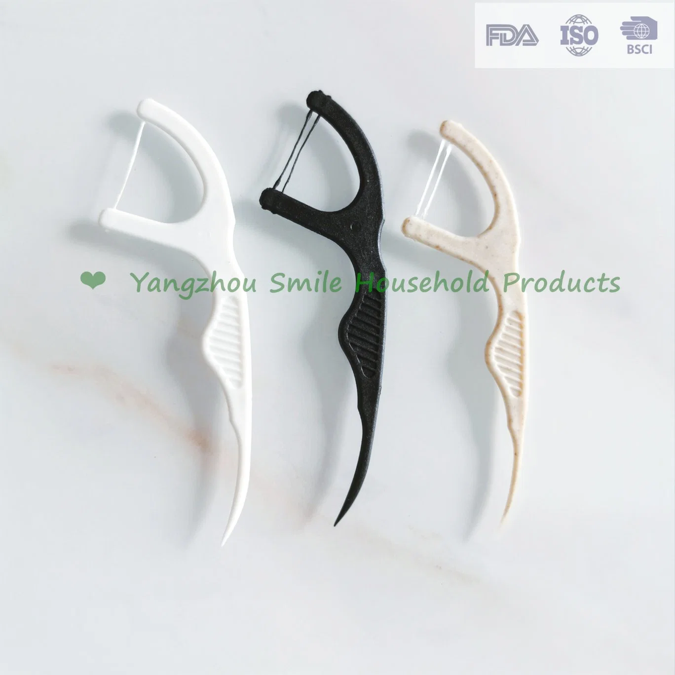 Biodegradable Wheat Straw Family Eco Dental Floss Picks with FDA