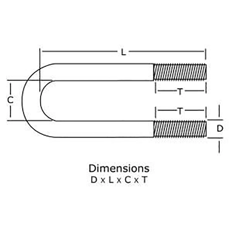 Heat Treated Steel U Bolt Zinc Plated Spring Bolt with Flange Nut