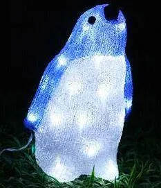 Outdoor Custom Solar Acrylic Animal Bear Seal Snowman Mushroom Deer Penguin Squireel Motif Lights Garden Outside Decor Lights