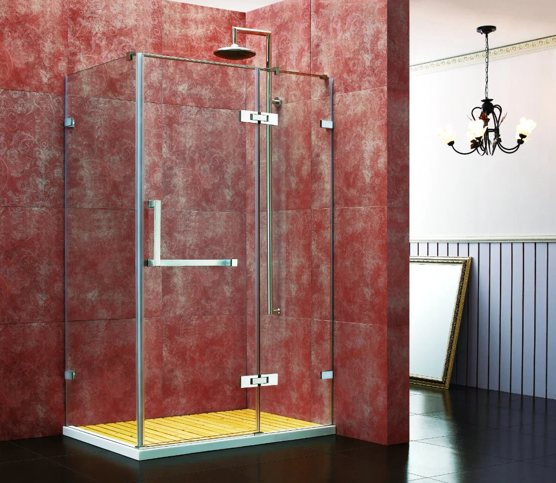 Salle de bains Accessoires de porte en verre raccords matériel Stainless-Steel Tower Bar Tirez la poignée de douche