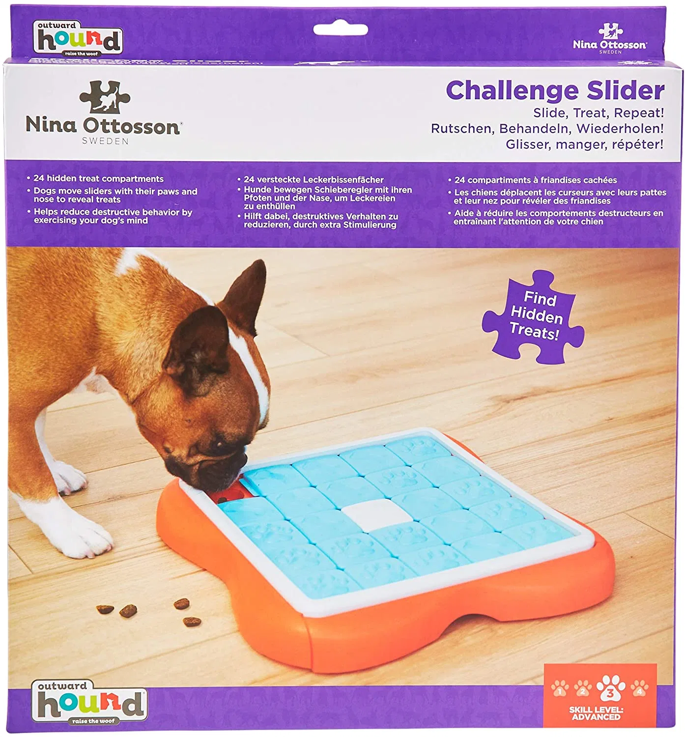 Outward Hound Challenge Slider Interactive Treat Puzzle Dog Toy