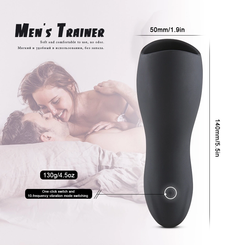 Male Masturbator Penis Vibrator Massager Exerciser Climax Ltrainer Erotic Toys