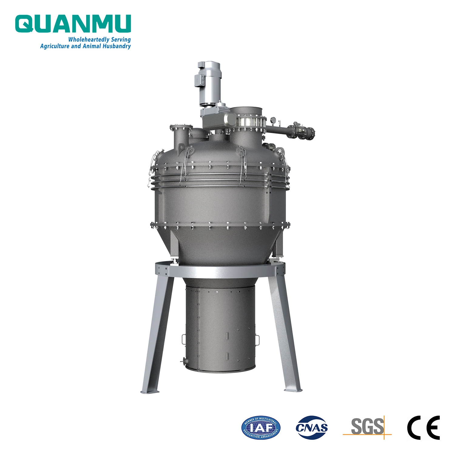 Floating or Sinking Fish and Aquatic Animal Feed Pellet Batch Vertical Screw Type Oil Fat, Enzyme Preparation etc. Liquid Vacuum Sprayer