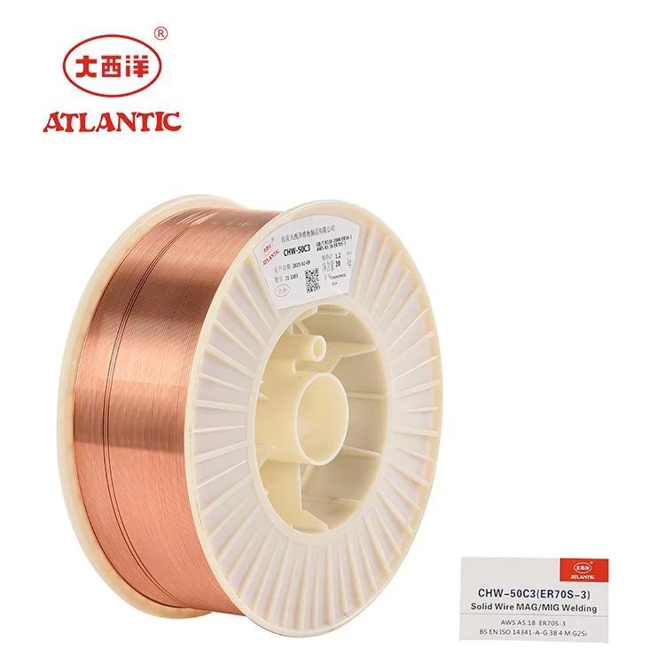 Atlantic Solid MIG Wire Er70s-3 Schweißdraht-Trommeln Verpackung SG1 Schweißdraht Aus Kohlenstoffstahl, Verzinkt, Materialschweißen