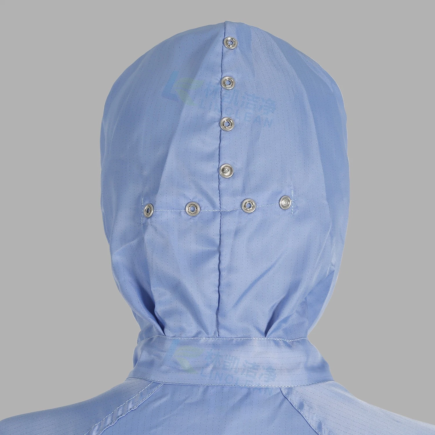 Vestuário de trabalho para salas limpas à prova de pó azul vestuário de trabalho ESD Zipper dianteiro para Fábrica farmacêutica